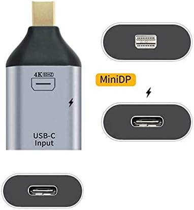 100W 10Gbps Cable & USB-C Type C Female Source to Mini Displayport DP Sink HDTV & PD Power Adapter 4