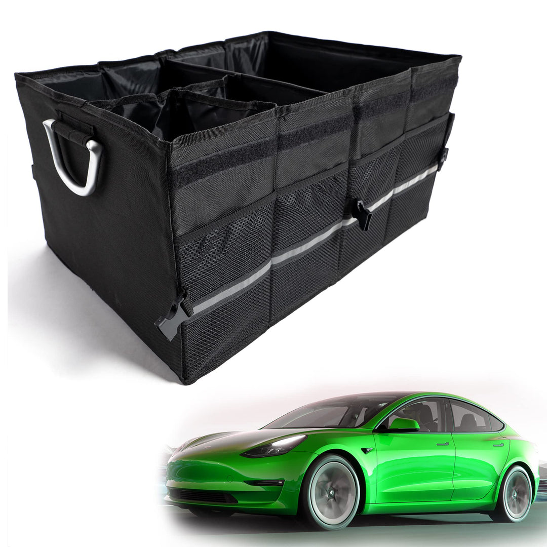 Shop4EV Trunk Organizer Kompatibel für Tesla Model 3 und Model Y Aufbewahrungsbox Aufbewahrungstasch