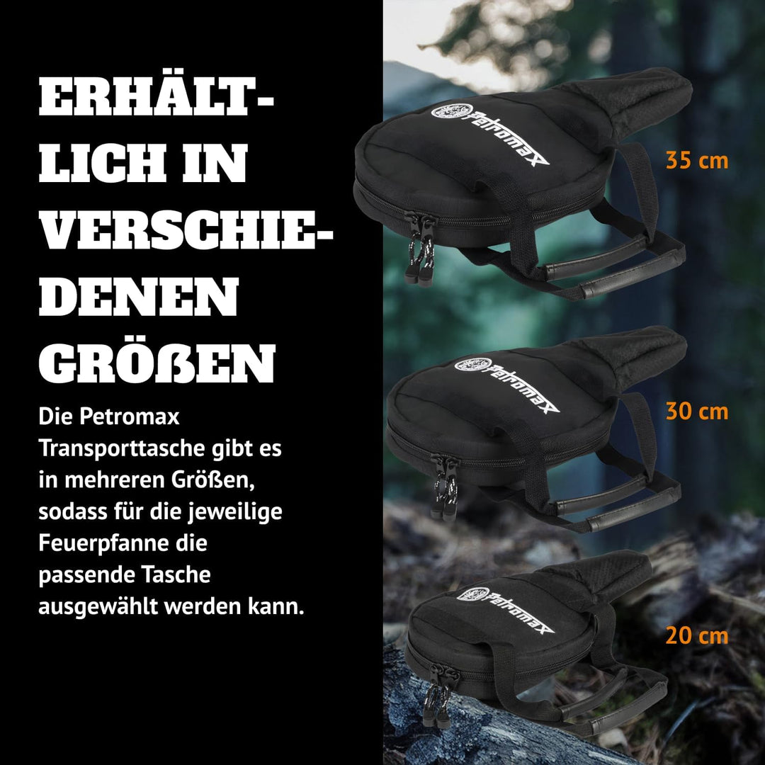 Petromax Transporttasche für Feuerpfanne FP35 - Aufbewahrungstasche aus Ripstop-Gewebe für gusseiser
