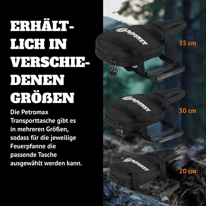 Petromax Transporttasche für Feuerpfanne FP35 - Aufbewahrungstasche aus Ripstop-Gewebe für gusseiser