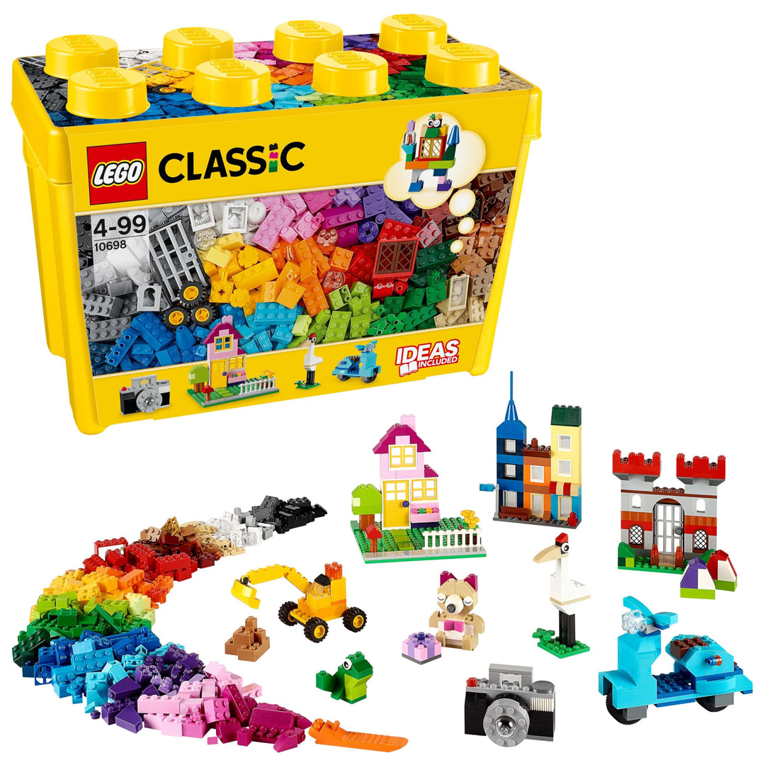 LEGO 10698 Classic Grosse Bausteine-Box, Spielzeugaufbewahrung, lustige, Bunte Spielzeug-Bausteine,