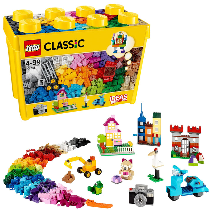 LEGO 10698 Classic Grosse Bausteine-Box, Spielzeugaufbewahrung, lustige, Bunte Spielzeug-Bausteine,