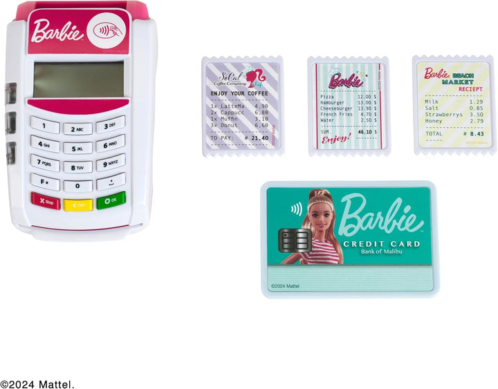 Theo Klein 7335 Barbie Bezahl-Terminal I Mit Licht &amp; Sound I Inkl. Kreditkarte mit kontaktloser Beza