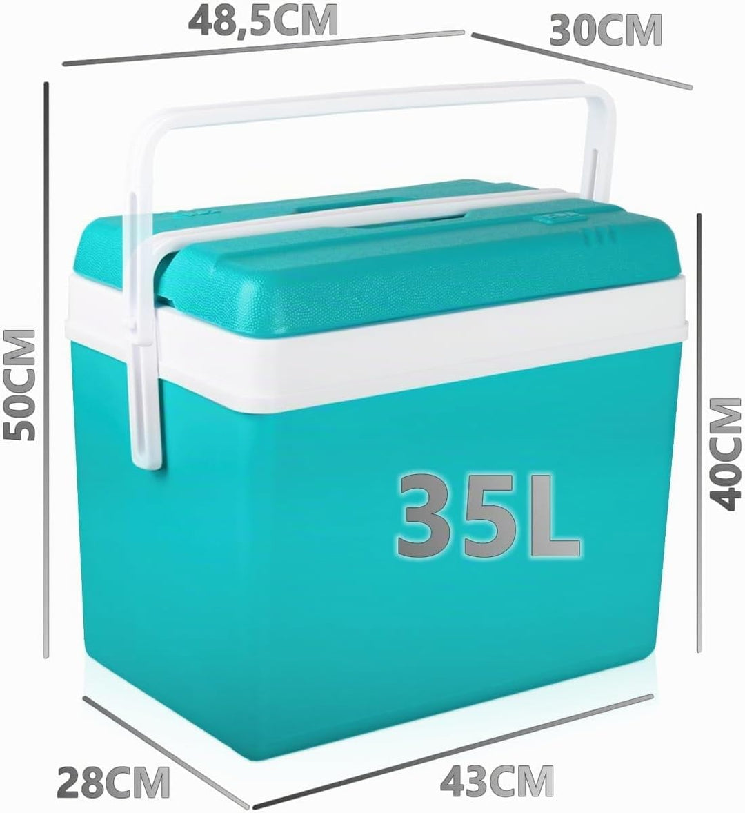 Kühlbox Isolierbox Kühltasche Camping Thermobox Isoliertasche Grau Kühlbox 35L TÜRKIS, Kühlbox 35L T