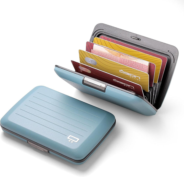 Ögon Smart Wallets - Stockholm V2 Aluminium Geldbörse - Metallverschluss - RFID Blockierung Kartenet