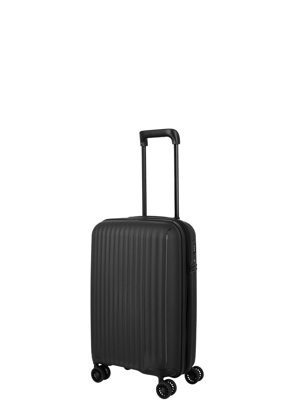 Travelite Skymate 4-Rad Handgepäck Trolley mit Dehnfalte, Handgepäck 55 cm Schwarz, Schwarz