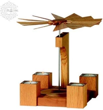 KWO Olbernhau Pyramide Eiche, Natur,19 cm, Mehrfarbig, hoch
