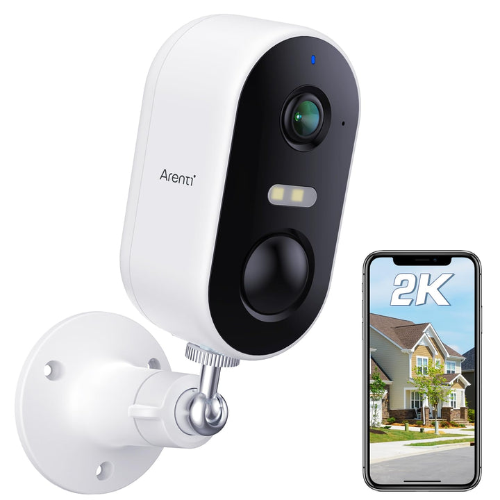 ARENTI 2K/3MP Überwachungskamera Aussen Akku IP Kamera, WLAN Kamera Überwachung Aussen, Nachtsicht,