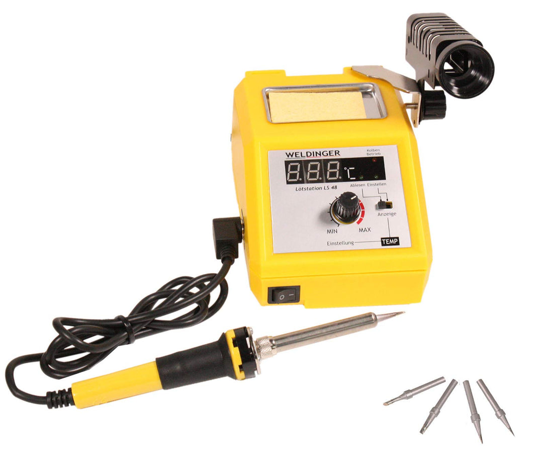 Set WELDINGER LS 48 elektronische Lötstation mit 4 zusätzlichen Lötspitzen 5 Jahre Garantie Set mit