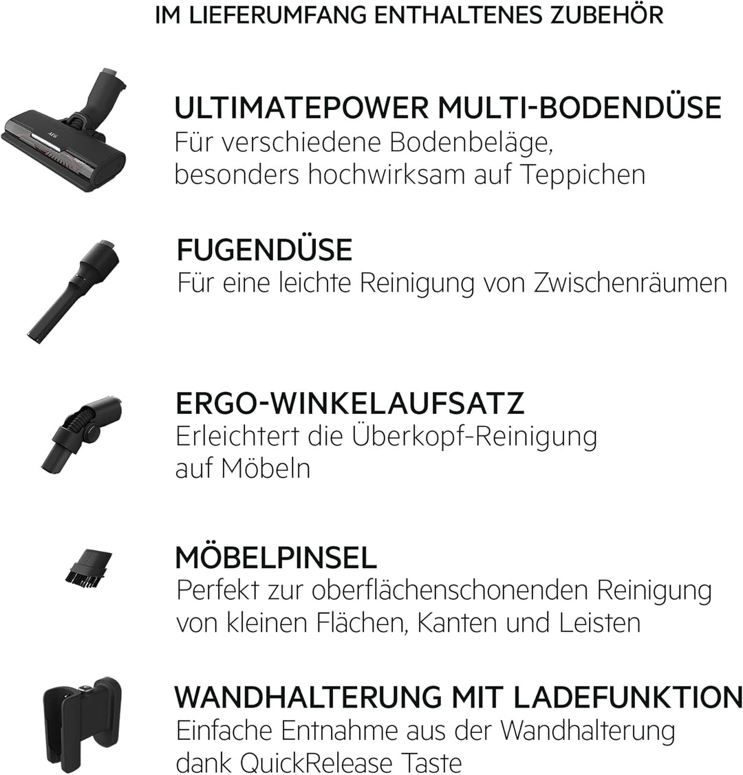 AEG ÖKO AP71UB14AM Akku Staubsauger kabellos & AZE155 PetPro+ Tierhaar Düse/stielstaubsauger beutell