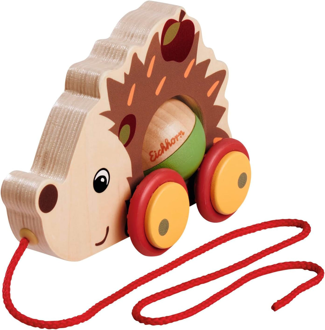 Eichhorn 100006802 - Nachzieh-Igel mit beweglicher Kugel und Soundfunktion, 16 cm, geräuschlose Sili