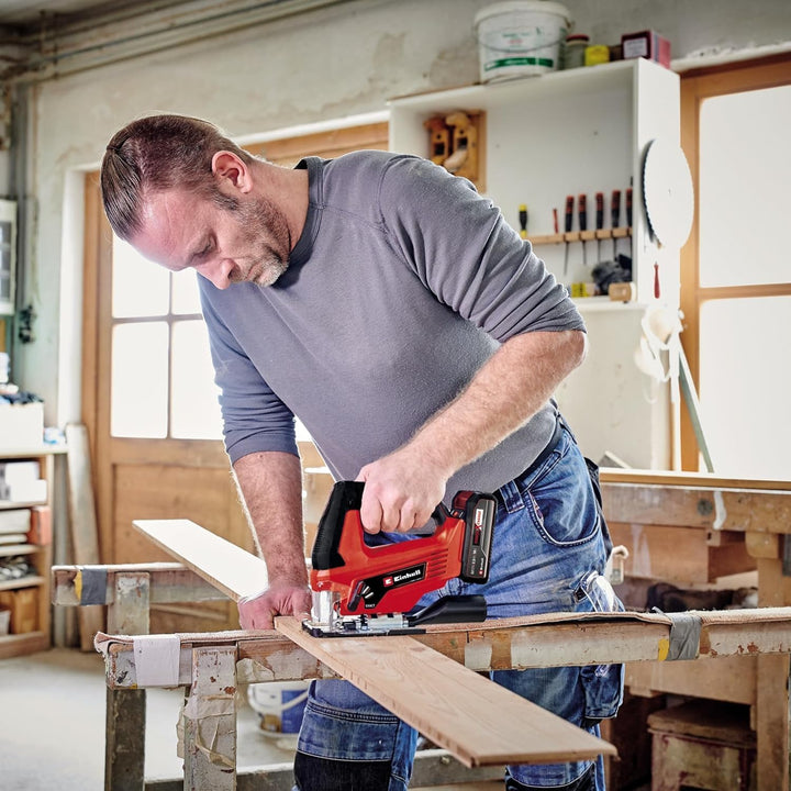 Einhell Akku-Stichsäge TC-JS 18 Li (1x2,5 Ah) Power X-Change (Li-Ion, 18 V, Pendelhubfunktion, Absau