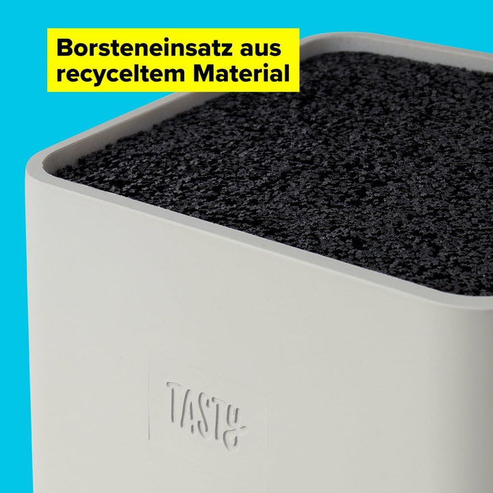 Messerblock-Set inkl. 3 Messern, 4-tlg, Universalmesserblock mit Borsteneinsatz, inkl. Tablet- und H