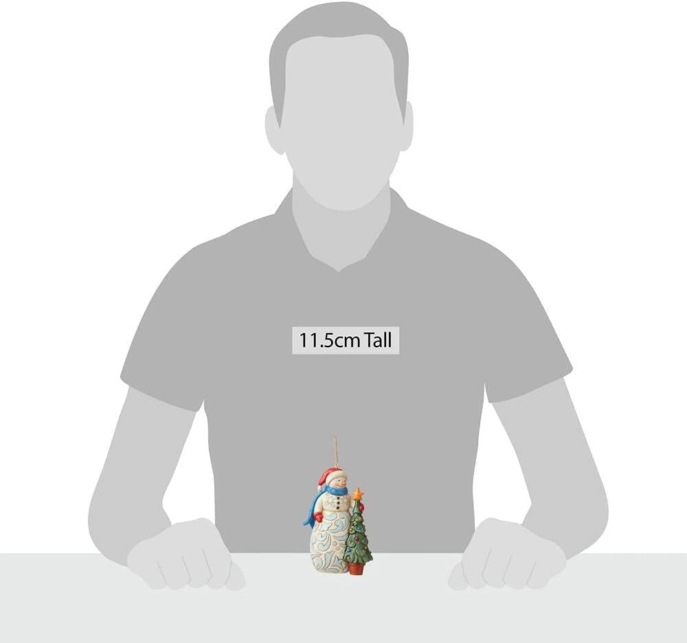 Schneemann mit Baumschmuck