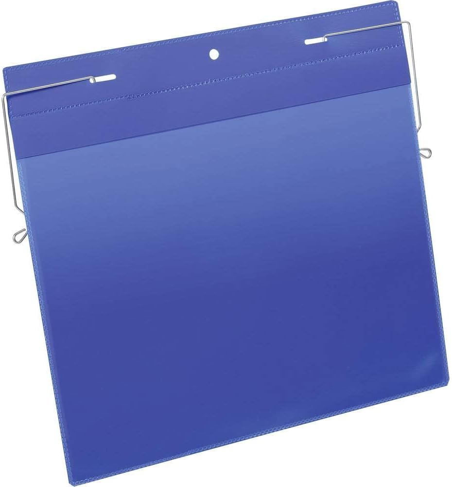 Durable Drahtbügeltasche (A4 quer) Packung à  50 Stück blau, 175407 A4 Querformat, A4 Querformat