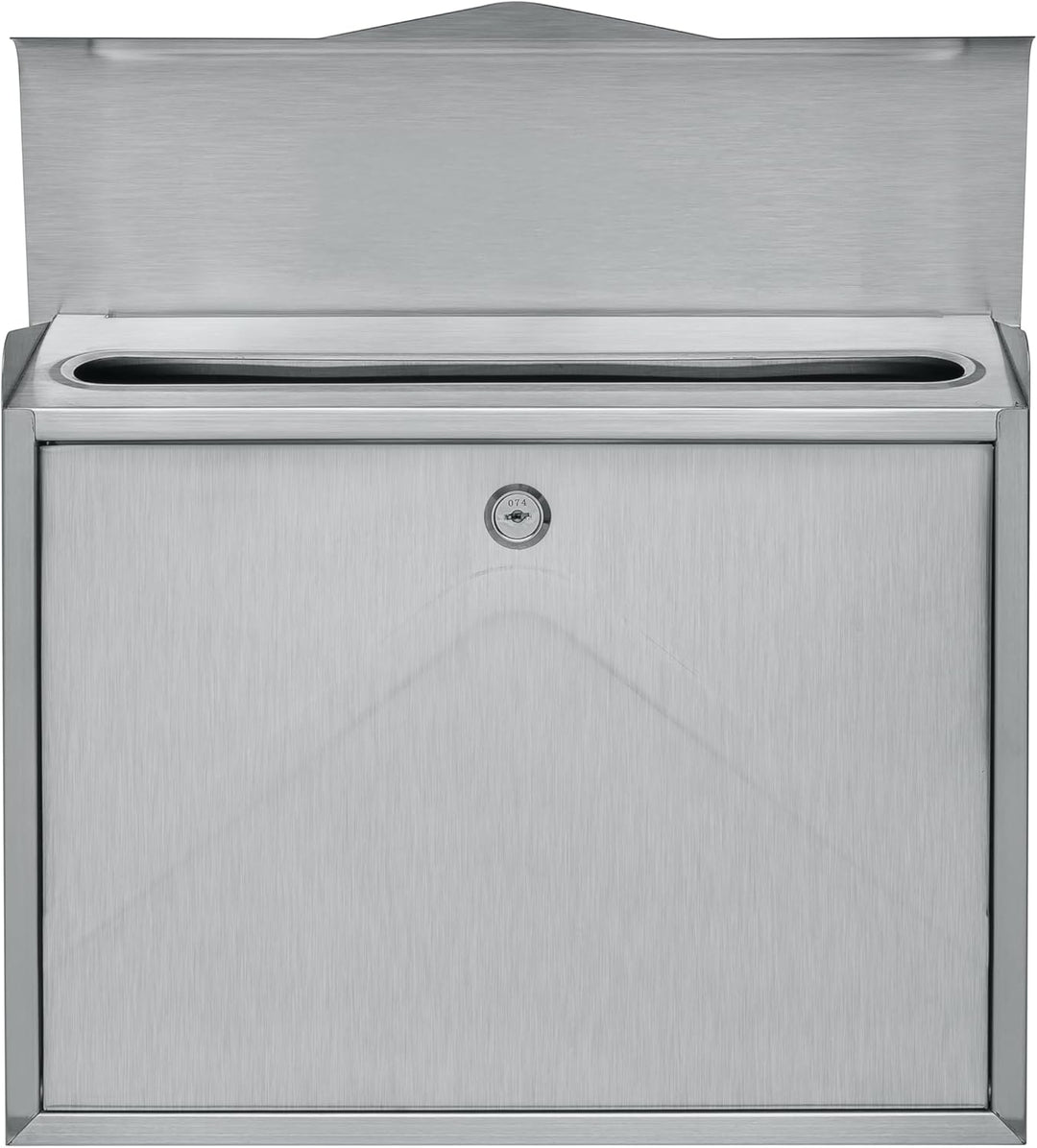 Designer Briefkasten Wandbriefkasten Postkasten ohne Zeitungsrolle Zeitungsfach aus Edelstahl V2A Ro
