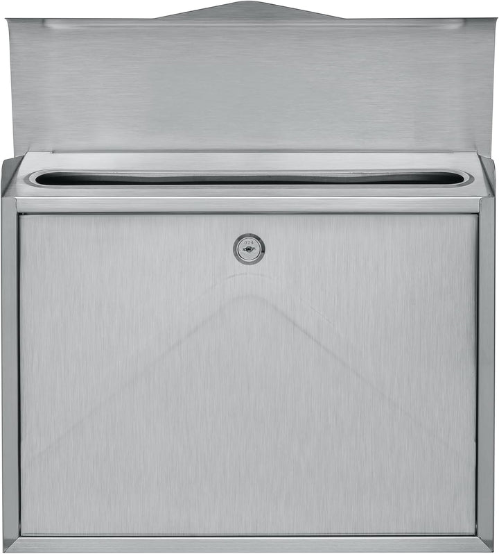 Designer Briefkasten Wandbriefkasten Postkasten ohne Zeitungsrolle Zeitungsfach aus Edelstahl V2A Ro