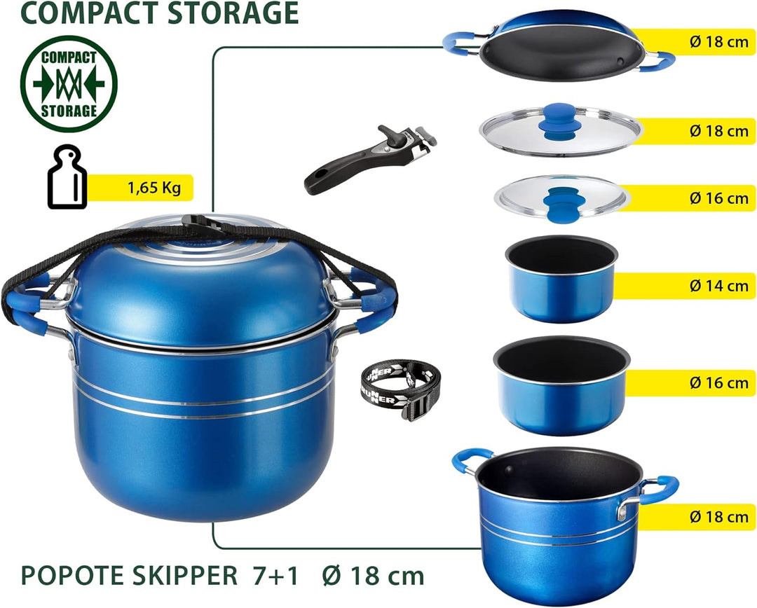 BRUNNER Campingbedarf Topfset, 27441 STANDARD Mehrfarbig, STANDARD Mehrfarbig