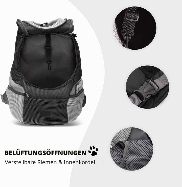 PETCUTE Rucksack für Haustier haustiertragetasche Rucksack Haustier Tasche für Hunde Airline Genehmi