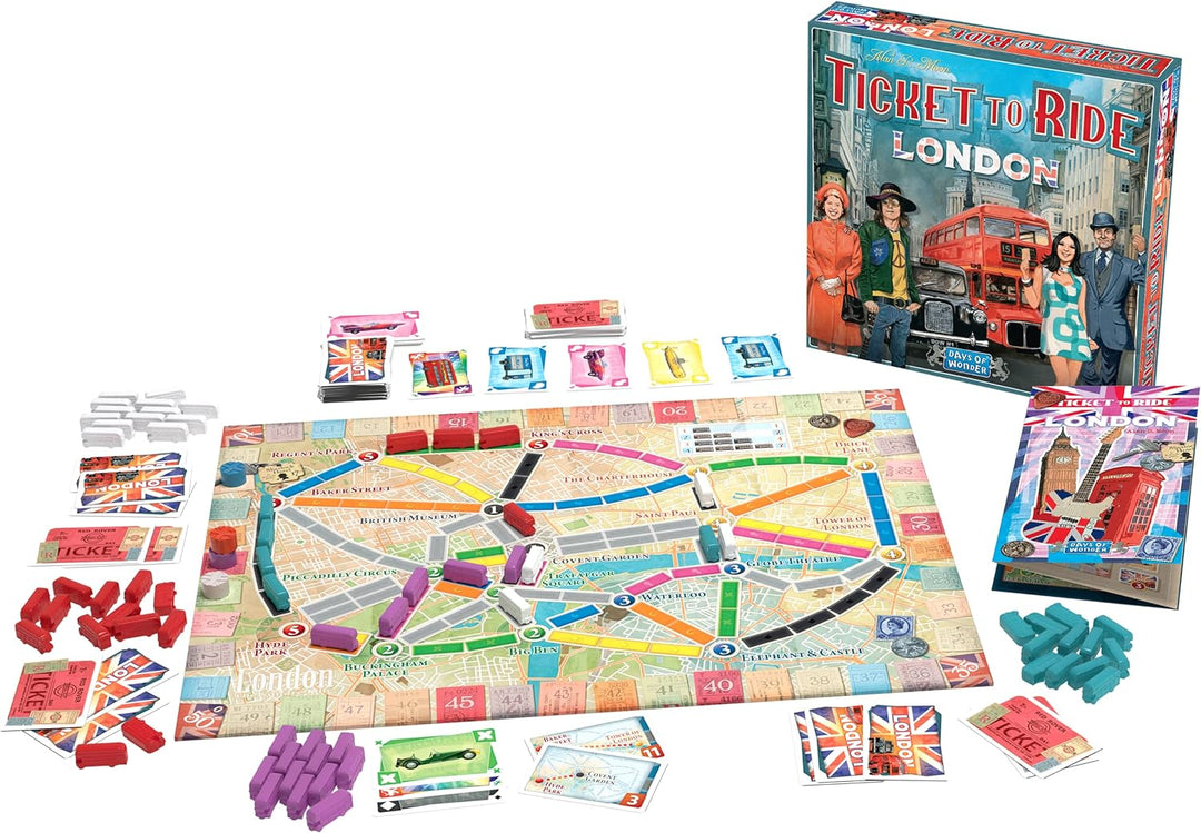 Days of Wonder, Ticket to Ride London Board Game, Ages 8+, for 2 to 4 Players, Average Playtime 10-1
