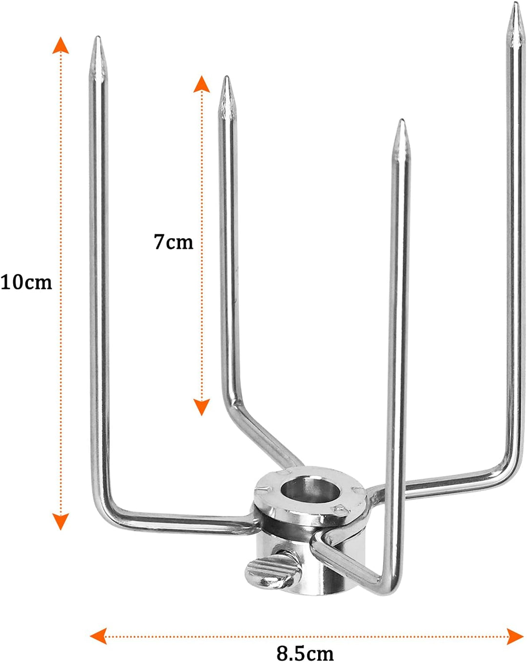 HENGMEI Edelstahl Grillspiess Set 107cm BBQ Fleischklammer mit Motor inkl. Fleischnadeln, 220V - 240