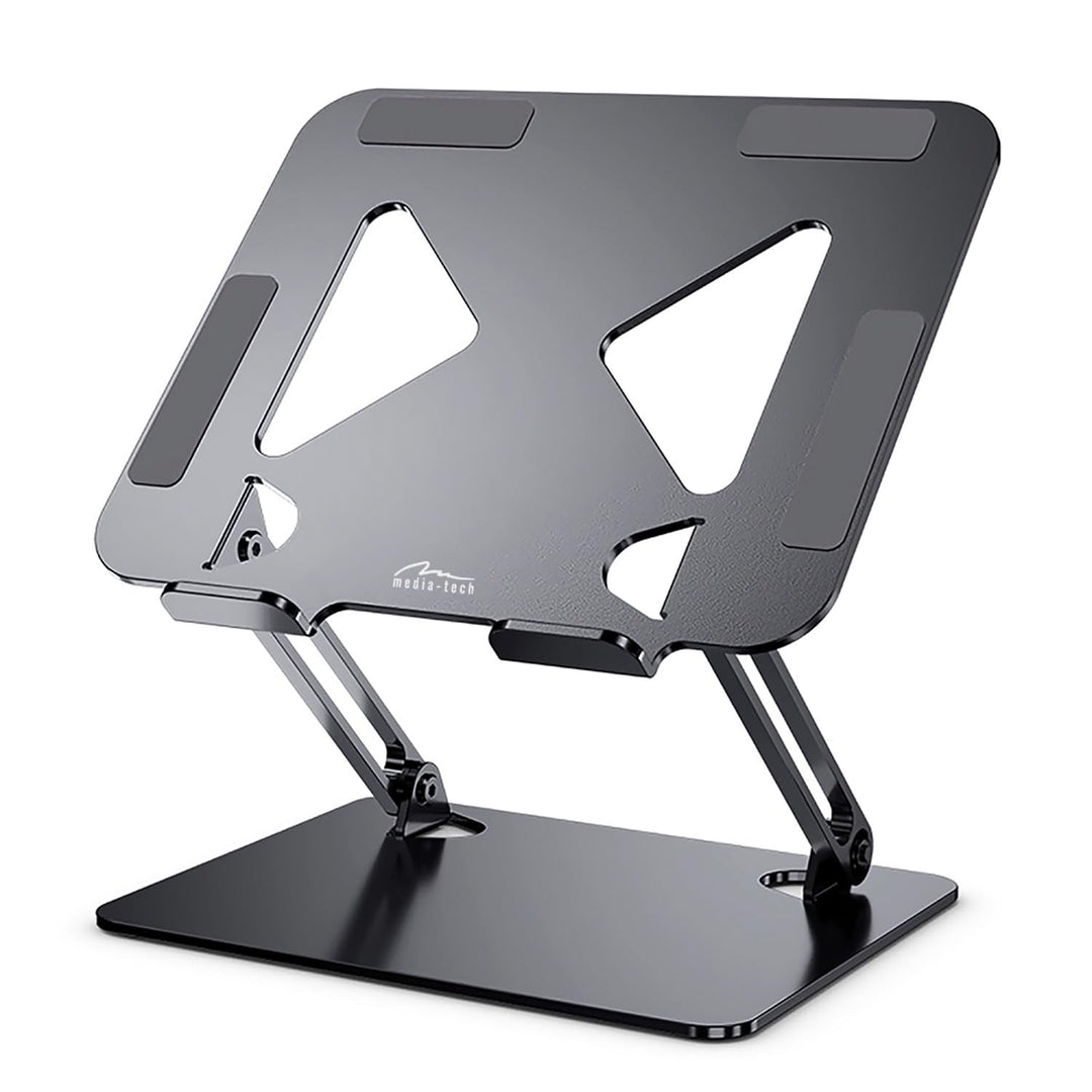 media-tech Ergonomischer Laptop-Ständer 10-17 Zoll | Höhenverstellbar & klappbar | Stabiler Notebook
