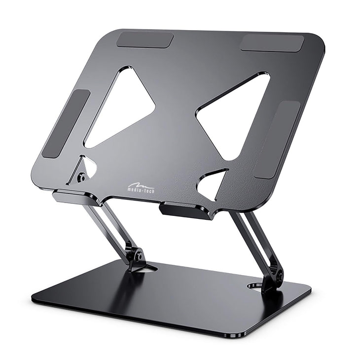 media-tech Ergonomischer Laptop-Ständer 10-17 Zoll | Höhenverstellbar & klappbar | Stabiler Notebook