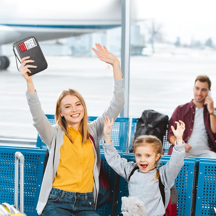 FINTIE Reisepass Tasche Familie Reiseorganizer, Wasserdicht Reisepasshülle Ausweistasche Dokumentee