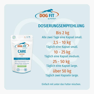 DOG FIT by PreThis® Care Senior I Aufbaupräparat für alte Hunde Plus Gelenkschutz & Vitamine & Miner