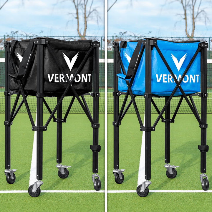 FORZA Vermont Pro rollender Tennisballkorb – tragbar und effiziente Aufbewahrung [150 Ballkapazität]
