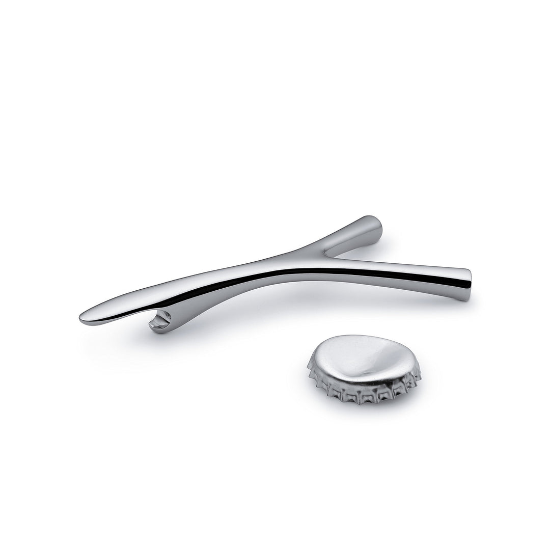 Alessi FGO06 Virgula Divina Flaschenöffner - Edelstahl 18/10 glänzend poliert., Silber