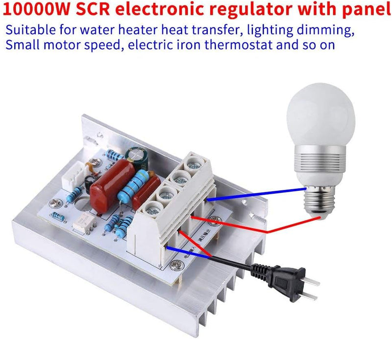 10000W SCR Regler Dimmer AC 220V 80A Spannungsregler PWM-Regler SCR-Speed Control-Dimmer-Thermostat