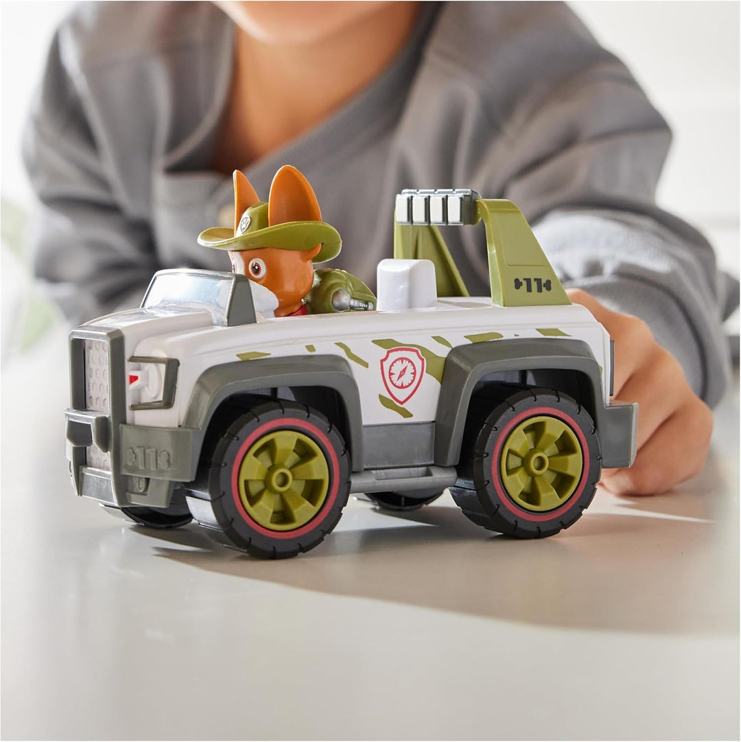 PAW PATROL, Jungle Cruiser mit Tracker-Figur (Sustainable Basic Vehicle/Basis Fahrzeug), Spielzeug f