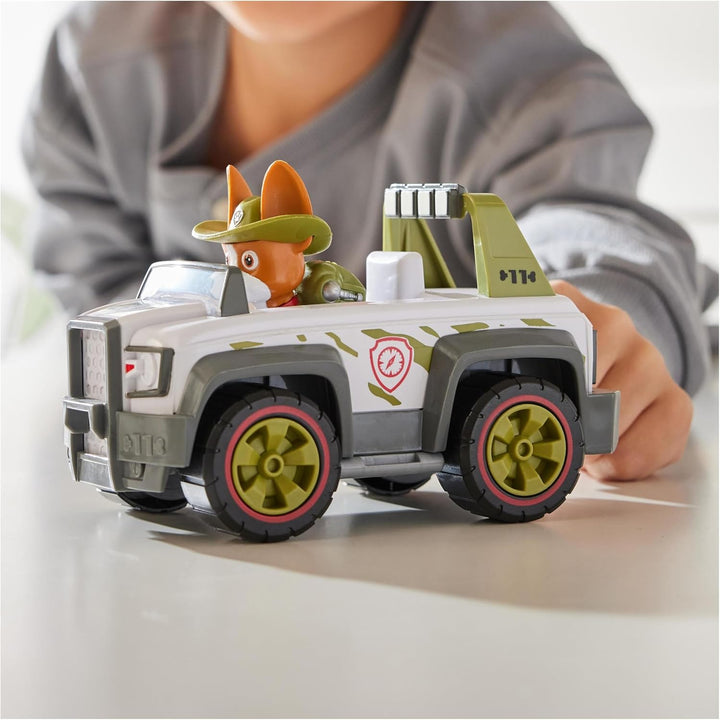 PAW PATROL, Jungle Cruiser mit Tracker-Figur (Sustainable Basic Vehicle/Basis Fahrzeug), Spielzeug f