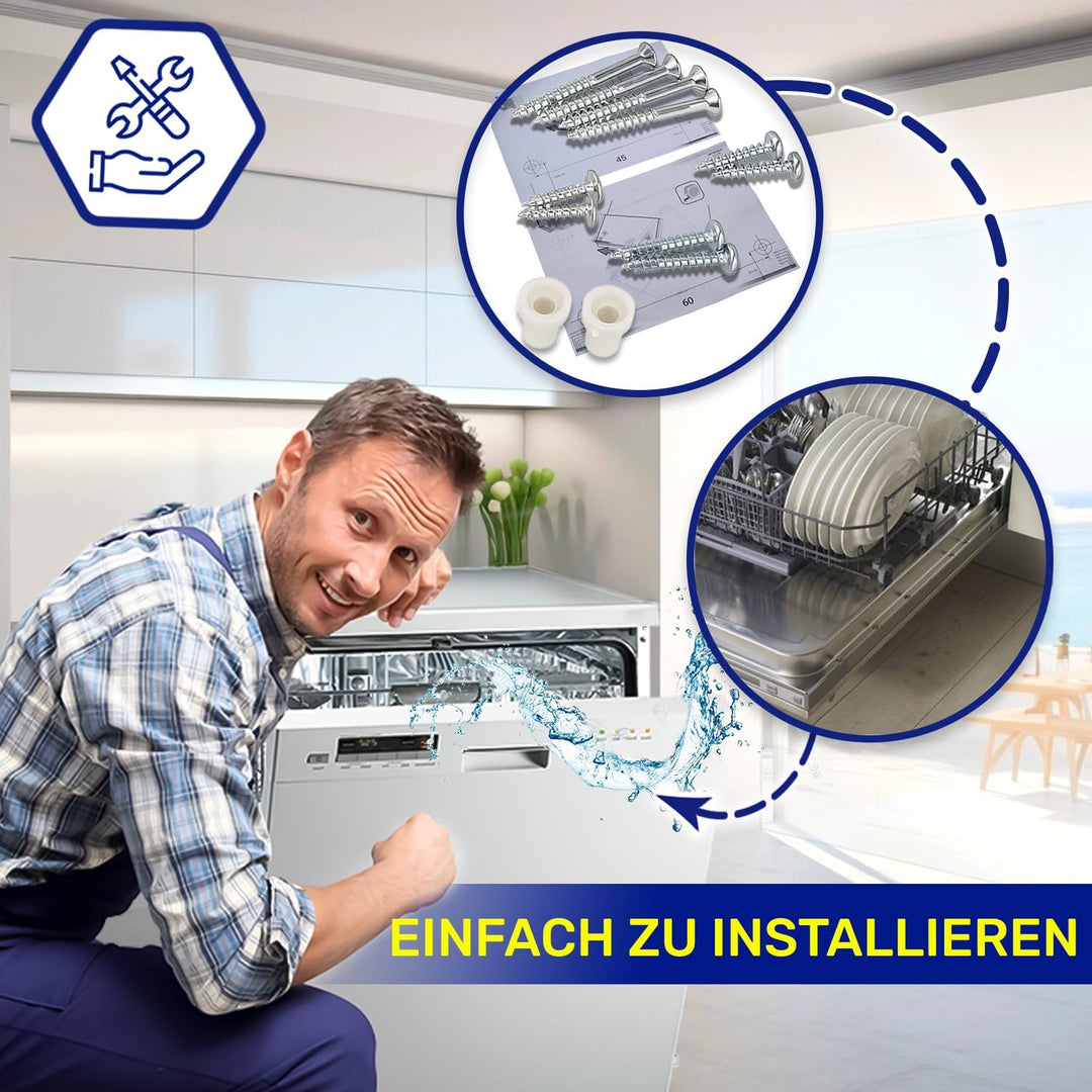 Montagesatz für Befestigung Tür an Frontblende des Geschirrspüler Vollintegrierbar 60 cm oder 45 cm