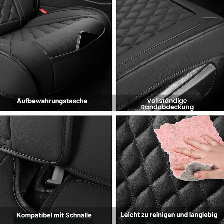 Kunstleder-Autositzbezüge, universell passend für die meisten Pkw, SUV, Limousinen und LKW, Vordersi