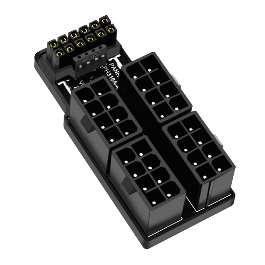 chenyang ATX 8Pin 4 Port zu 12VHPWR ATX3.0 PCI-E 5.0 16Pin Power Modular Adapter 90 Grad nach unten
