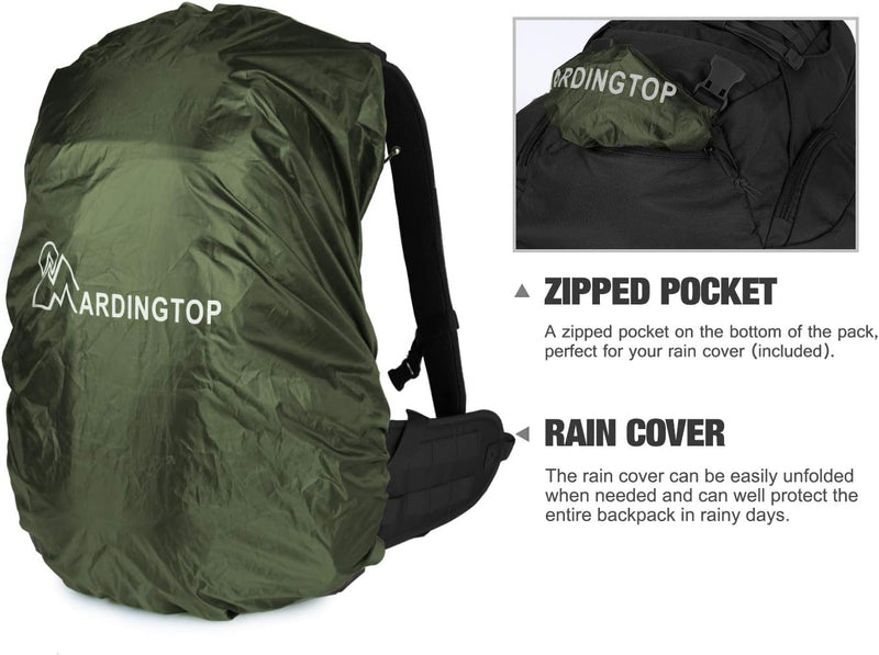 Mardingtop 35L Rucksack Herren Taktischer Wanderrucksacke Outdoor Survival Ausrüstung Trekkingrucksa