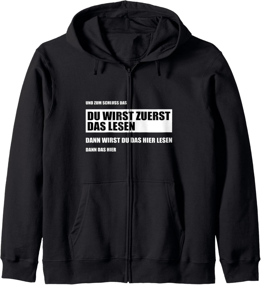 Lustige Optische Täuschung Witziger Spruch Hingucker Fun Kapuzenjacke