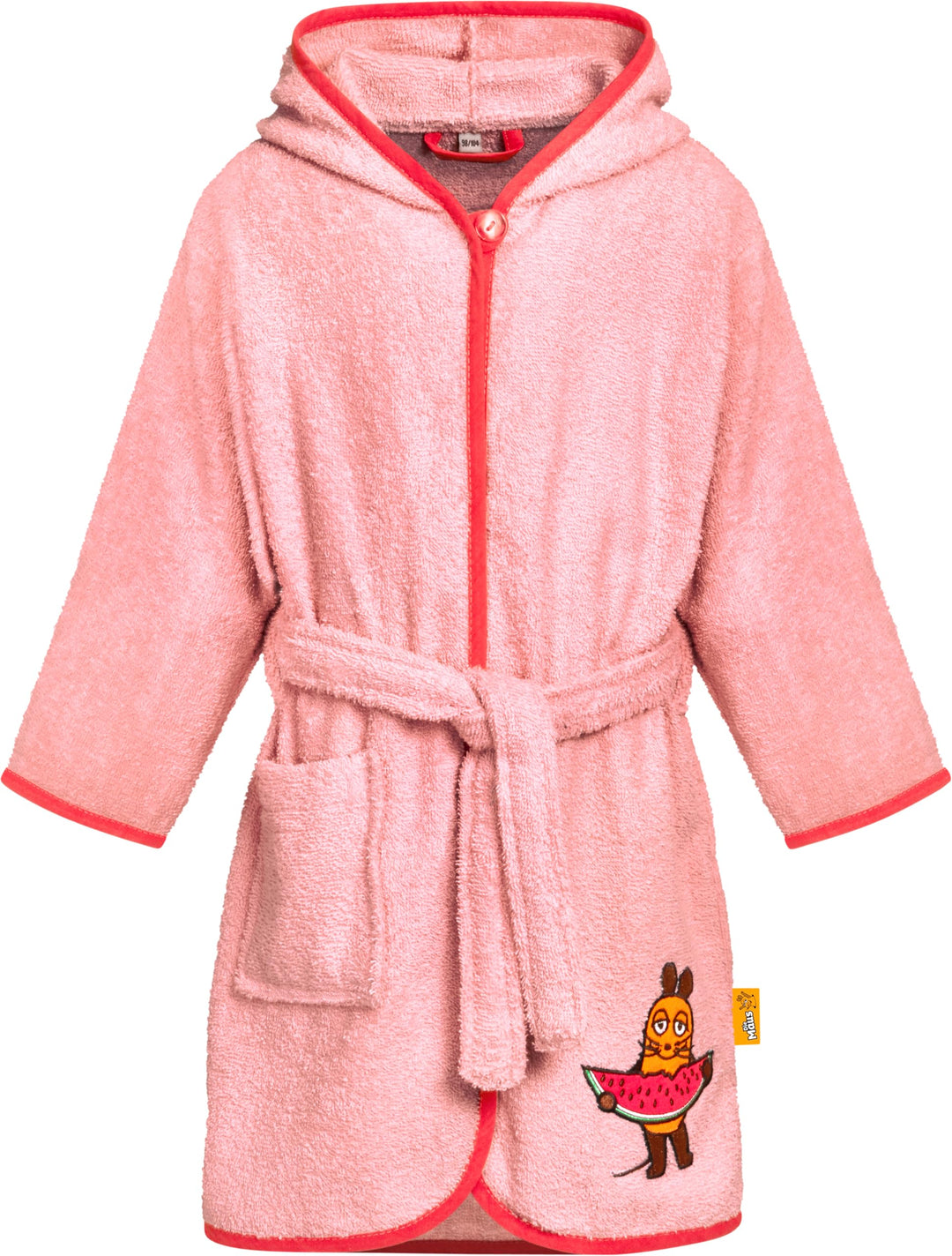 Playshoes Unisex Kinder Bademantel Bademantel (1er Pack) 110-116 DIE MAUS Melone, 110-116 DIE MAUS M