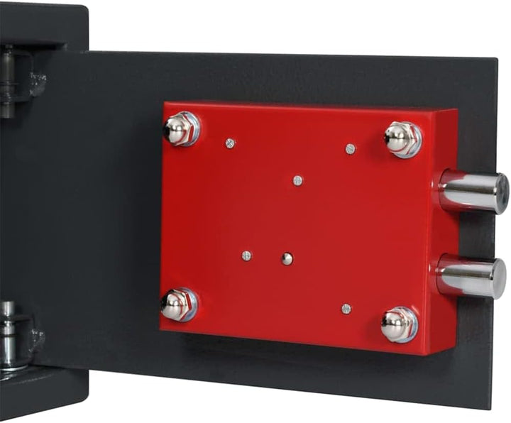 vidaXL Safe Box mit Schloss Dunkelgrau 31 x 20 x 20 cm Stahl, Heimarbeitsplatz Safe, robuster Sicher