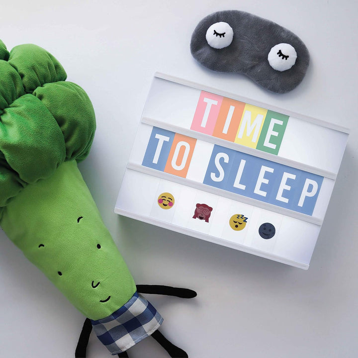 BONNYCO Light Box Blau A4 mit 400 Buchstaben, Emojis, 2 Stifte, USB, Ä Ö Ü ss Enhalten. Blaue LED Li
