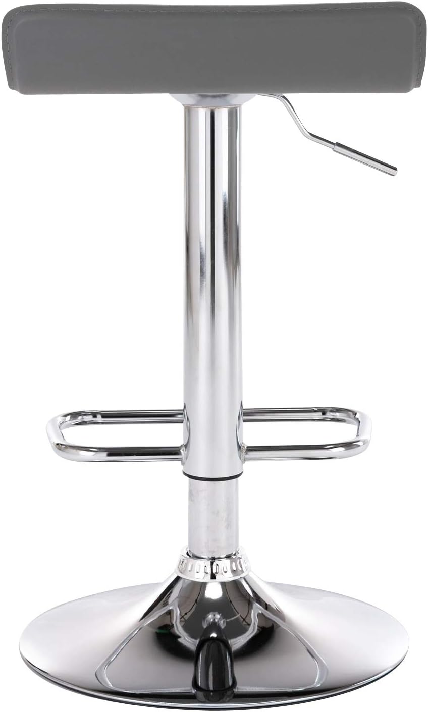 CLP 2er Set Barhocker Dyn Mit Kunstlederbezug I 2 x Höhenverstellbarer Und Drehbarer Tresenhocker Mi