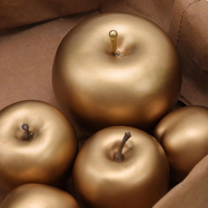 Gresorth 15 Stück Künstliche Goldene Apfel Dekoration Gefälschte Obst Modell Lebensecht Gemüse Anzei
