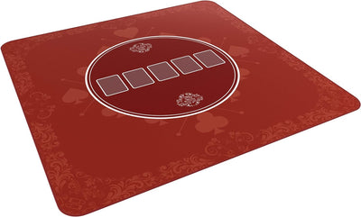 Bullets Playing Cards Heads-Up Pokermatte Rot in 80 x 80cm für den eigenen Pokertisch - Deluxe Poker