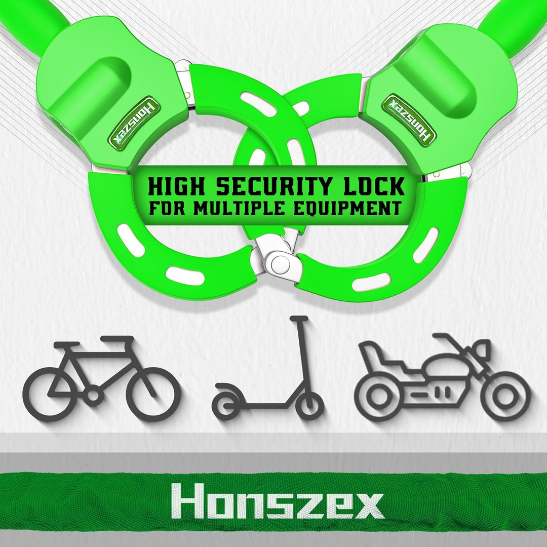 Honszex Fahrradschloss, E Scooter Schloss, Handschellenschloss mit Schlüssel, 36.22inch Farbenfroh H