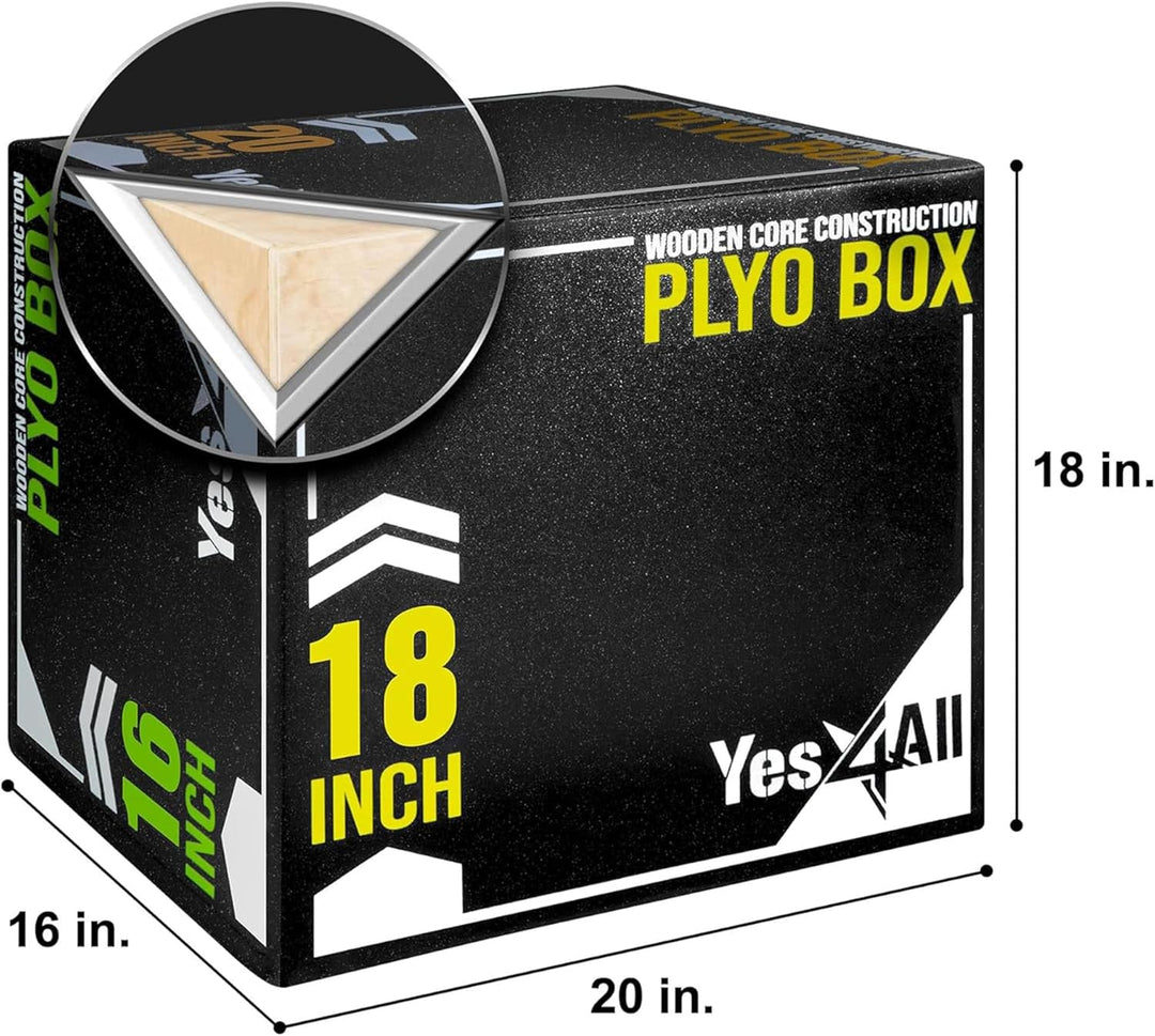 Yes4All 3 in 1 Soft Plyo Box mit Holzkern, Sprungbox, Plyometric Box Plattform für Sprungtraining, H