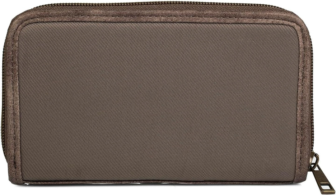 Lois - Brieftasche für Frauen bestickte mit Kartenhalter mit Mandala-Motiven. Canvas und PU-Leder fü