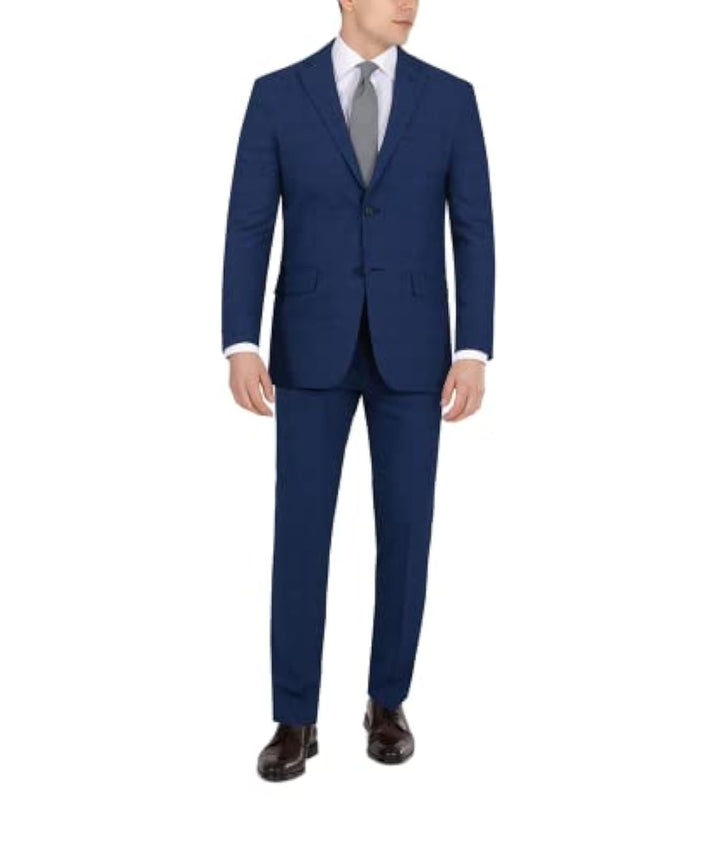 DKNY Herren Klassische Hose 30W / 29L Blau Kariert, 30W / 29L Blau Kariert