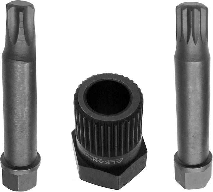 Alkan Extra kurze M10 Vielzahn und T50 (TX-Profil) Bit-Einsatz inkl. Einsatz Adapter mit 33-Zahn Nus